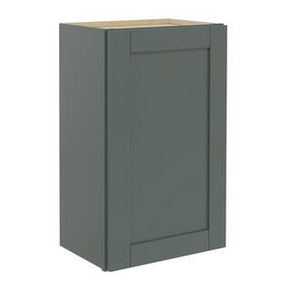 Richmond Aspen Green 30 in. H x 18 in. W x 12 in. D Plywood Laundry Room Wall Cabinet with 2-Shel... | The Home Depot
