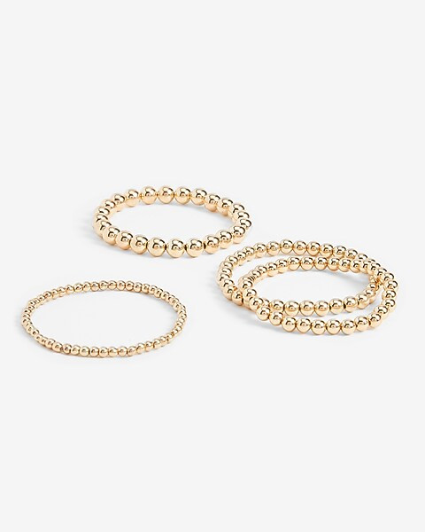 Set of 4 Ball Bead Stretch Bracelets | Express