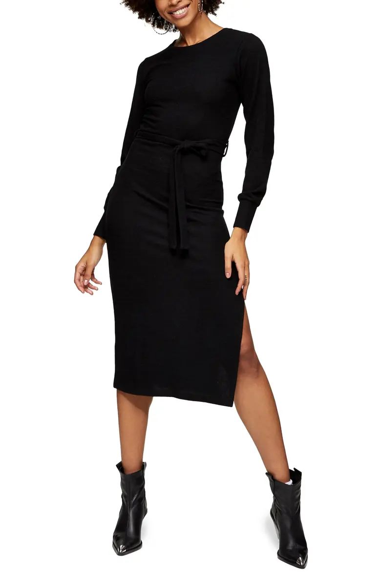 Topshop Long Sleeve Knit Midi Dress | Nordstrom | Nordstrom