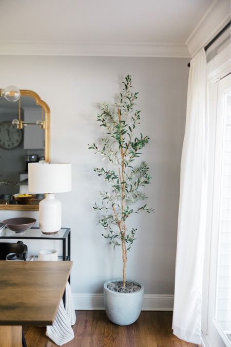 Let me put you onto theeee best faux olive tree for an amazing price — it’s pretty realistic and so reasonably priced for the size. I fill the planter with paper towels then top with Spanish moss to give a more natural look.

#LTKhome