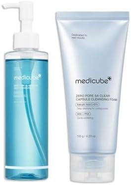 medicube Double Cleansing Duo for Facial Cleansing: Zero Pore Blackhead Cleansing Oil and Zero Po... | Amazon (US)