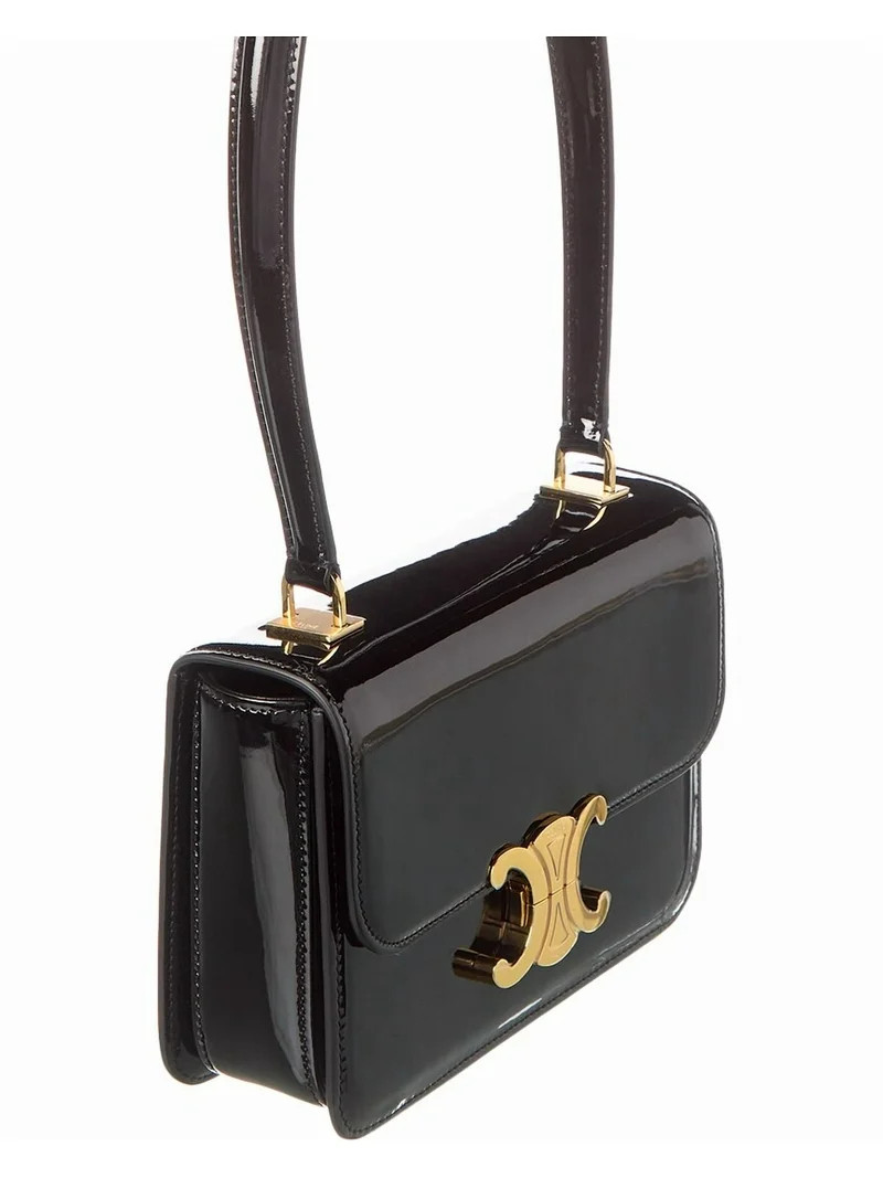 CELINE Teen Garance Patent Shoulder Bag, os, Black | Walmart (US)