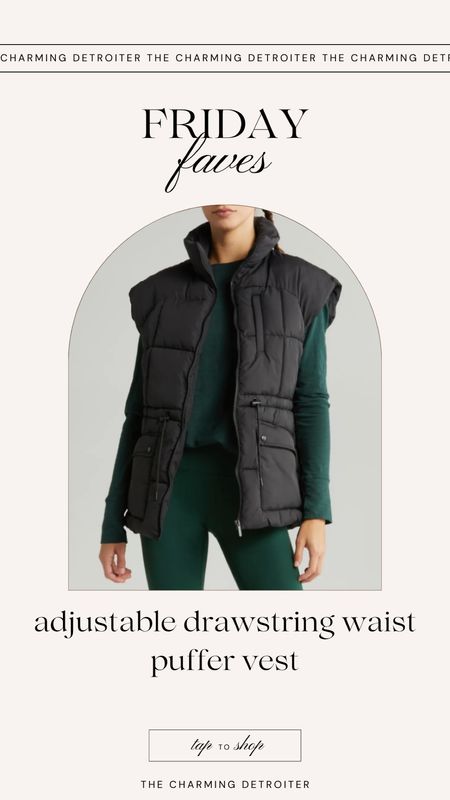 Friday Faves waist cinch black puffer vest Zella 

#LTKSeasonal #LTKstyletip #LTKsalealert