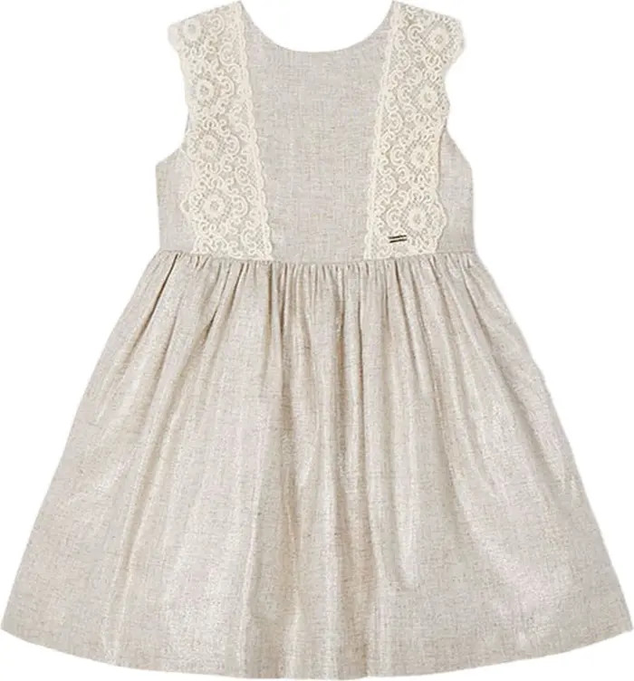 Linen Ornamental Sleeveless Dress | Nordstrom