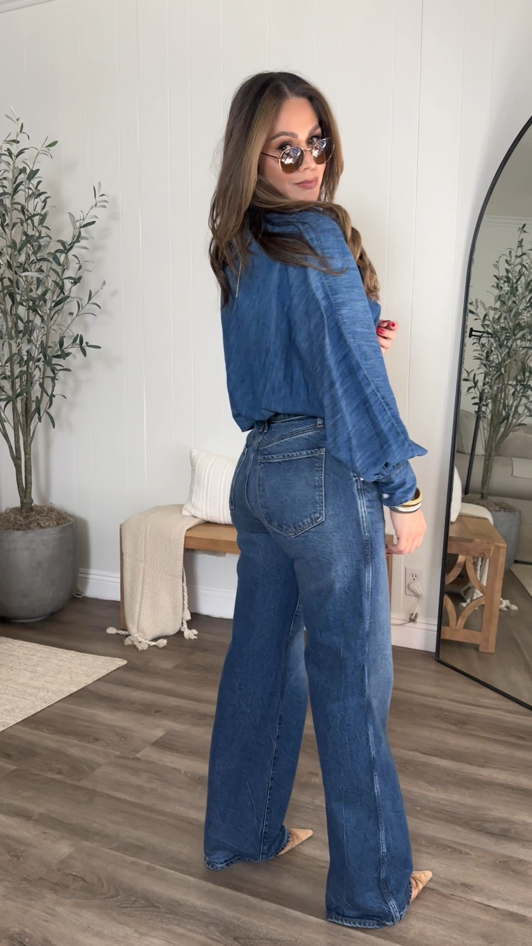 A little denim on denim jeans moment 
Wearing a small in the button down, runs oversized.  Jeans are a size 4

#LTKU #LTKSpringSale #LTKSeasonal