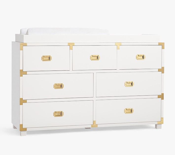 Gemma Campaign Extra Wide Dresser & Topper Set | Pottery Barn Kids