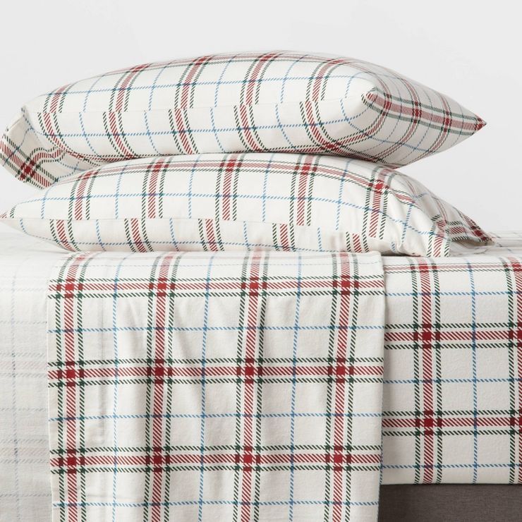 Holiday Pattern Flannel Sheet Set - Threshold™ | Target