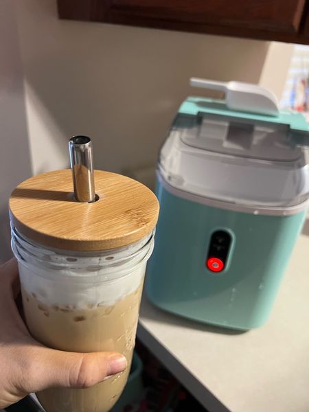 Ice machine at home for the perfect iced coffee!! Love my bamboo lid glass iced coffee cups. Blue ice machine makes the perfect nugget pebble ice!

#LTKfindsunder100 #LTKhome #LTKGiftGuide