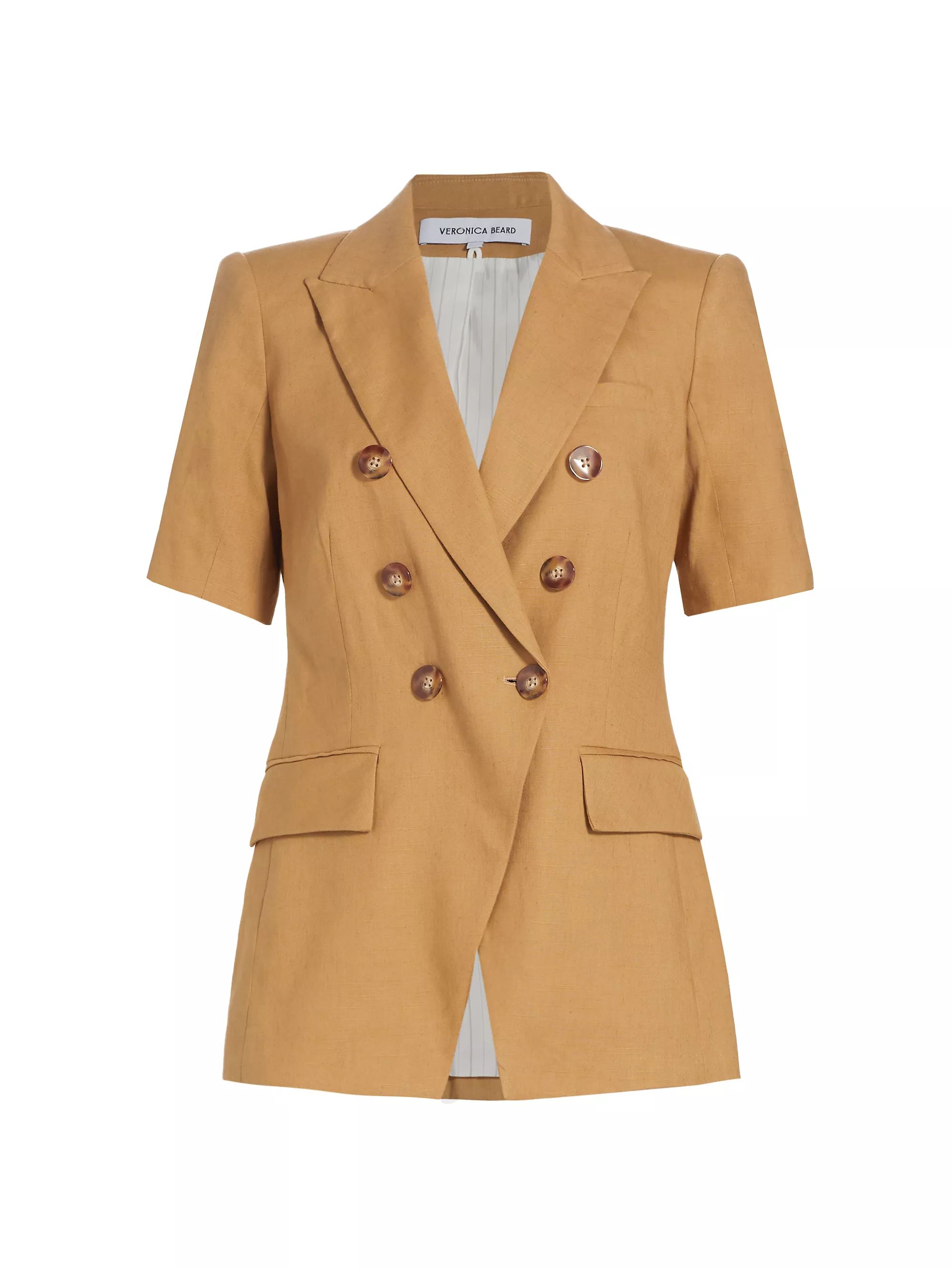 Atwood Stretch Linen Double-Breasted Jacket | Saks Fifth Avenue