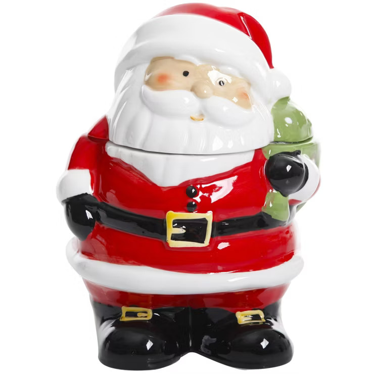Gibson Jovial St. Nick 7.5 Inch Santa Holiday Cookie Jar | Target