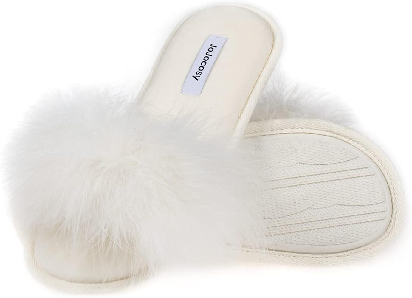 JOJOCOSY Extreme Plush Lady’s Sexy Slip-on Comfortable Slippers Women’s Fluffy Indoor Open-to... | Amazon (US)