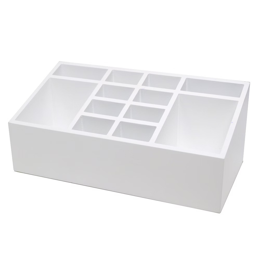 10""X5""X4"" 12 Compartment Vanity Organizer White - Threshold | Target