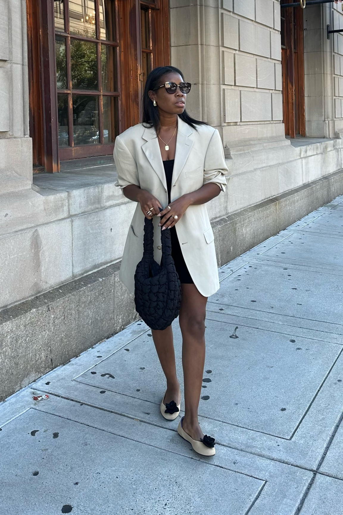 Oversized blazer Rothy’s the pedal square ballet flats fall fashion fall trends 

#LTKSale #LTKstyletip