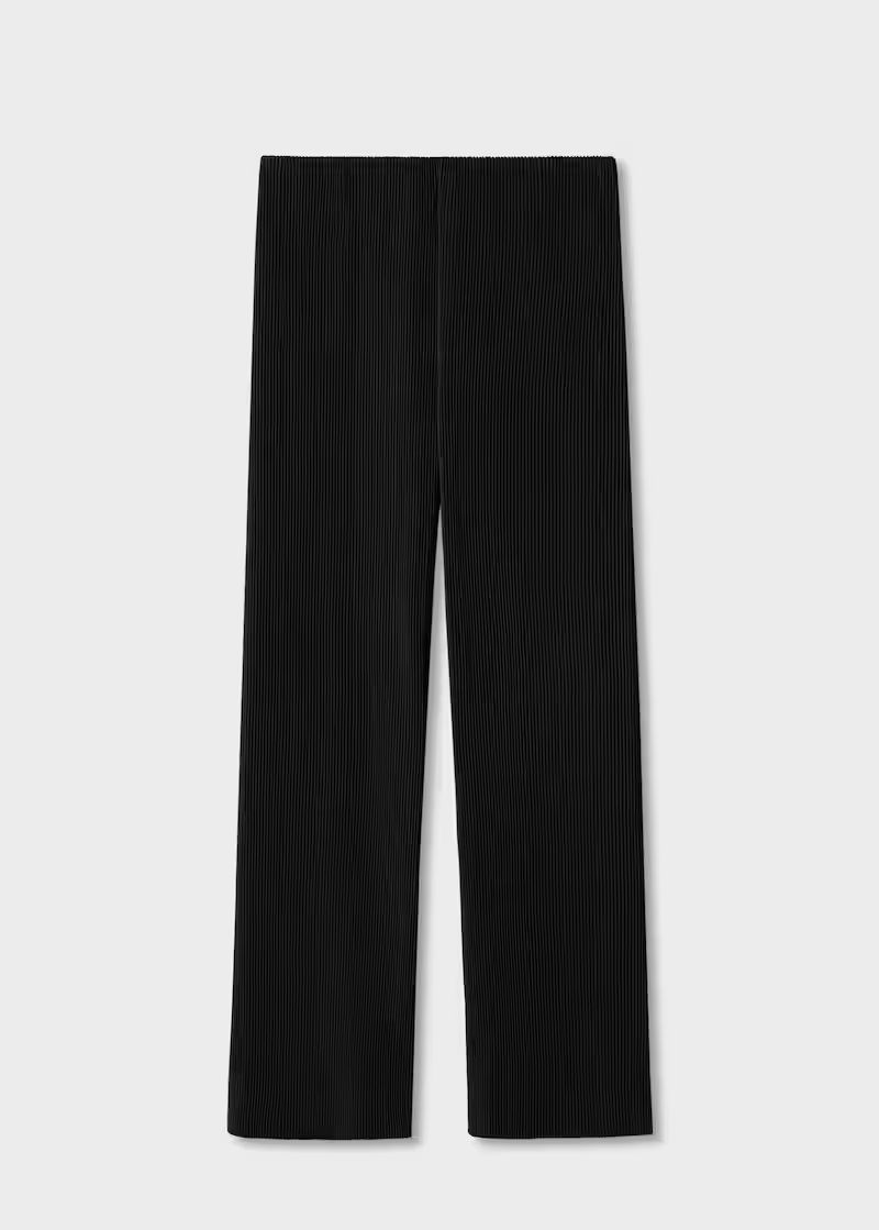 Pleated straight trousers -  Women | Mango United Kingdom | MANGO (UK)