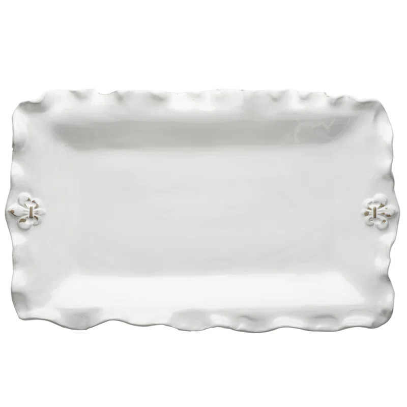 Fleur de Lis Rectangular Platter | Wayfair North America