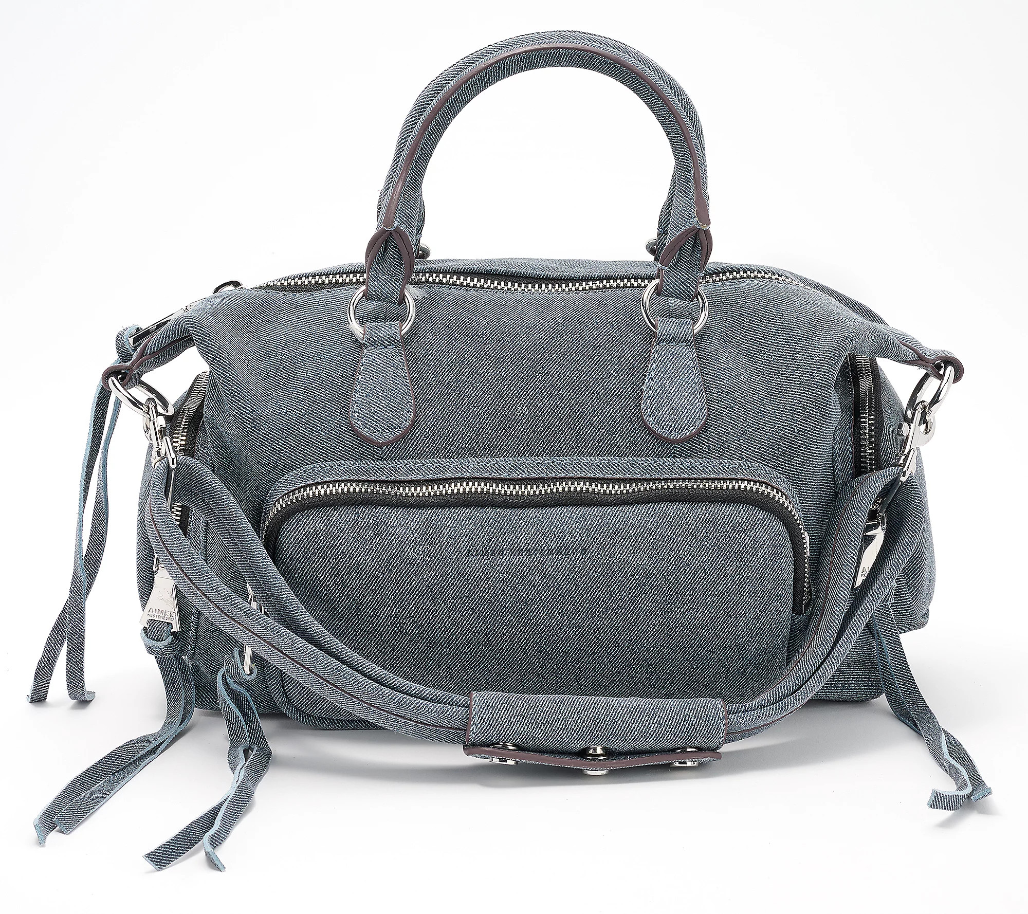 Aimee Kestenberg Leather Away We Go Satchel w/ Crossbody Strap | QVC