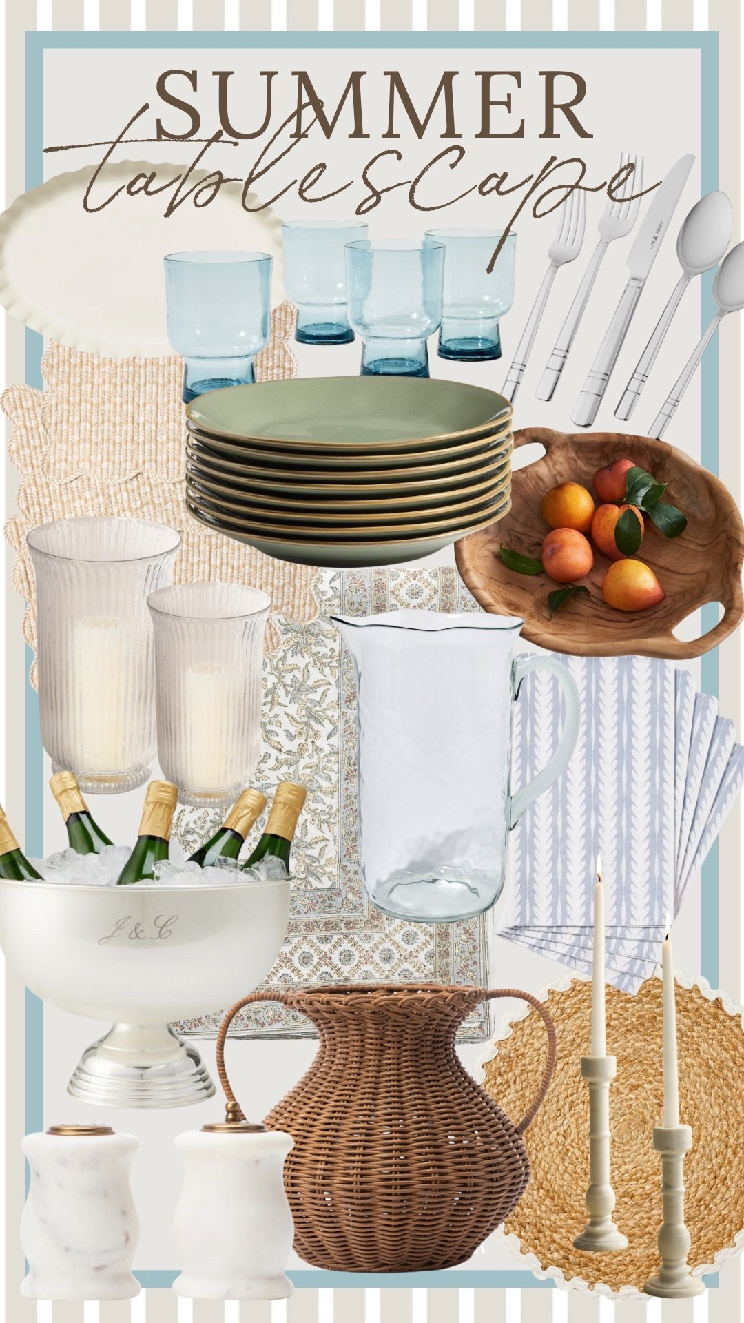 Looking to upgrade your summertime tablescape? These are the finds for you. I love this woven vase and the green dishes! Adding texture and a pop of color is the easiest upgrade during warmer months.

#LTKSeasonal #LTKHome