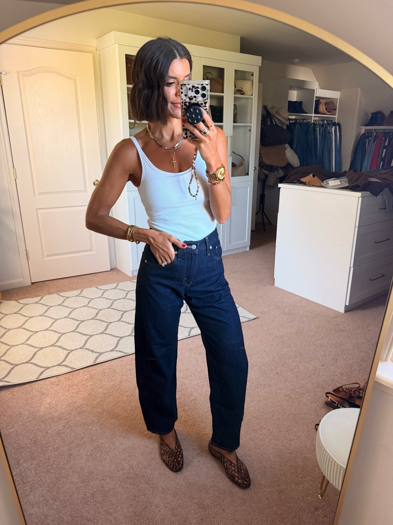 Size xs in tank, Levi jeans tts

#LTKdayinmylife #LTKgrwm #LTKmomlife