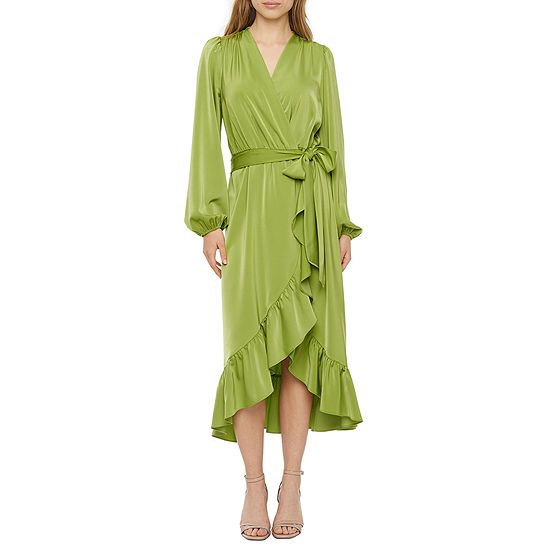 new!Ryegrass Long Sleeve High-Low Wrap Dress | JCPenney