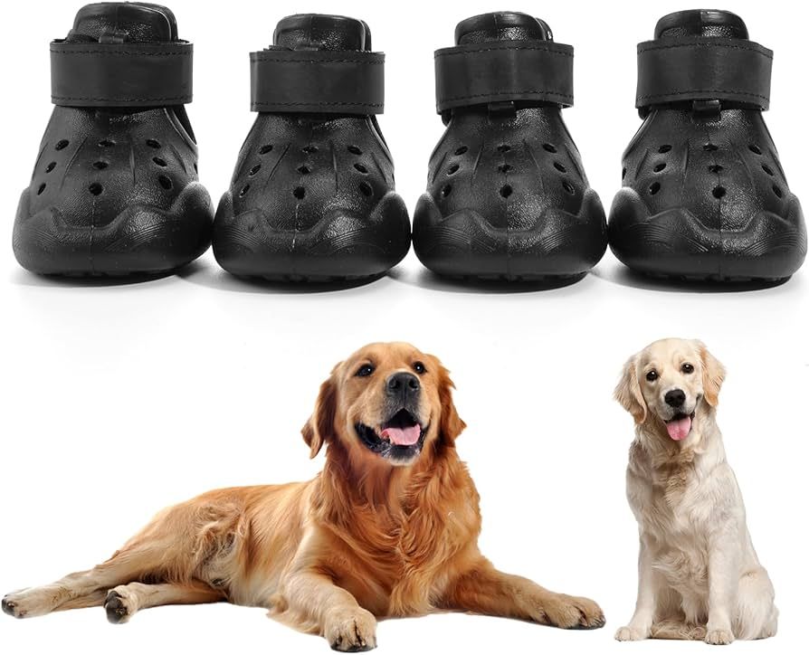 Dog Shoes, Dog Sandals for Hot Pavement Outdoor Dog Boots Non-Slip Waterproof Dog Booties for Sum... | Amazon (US)