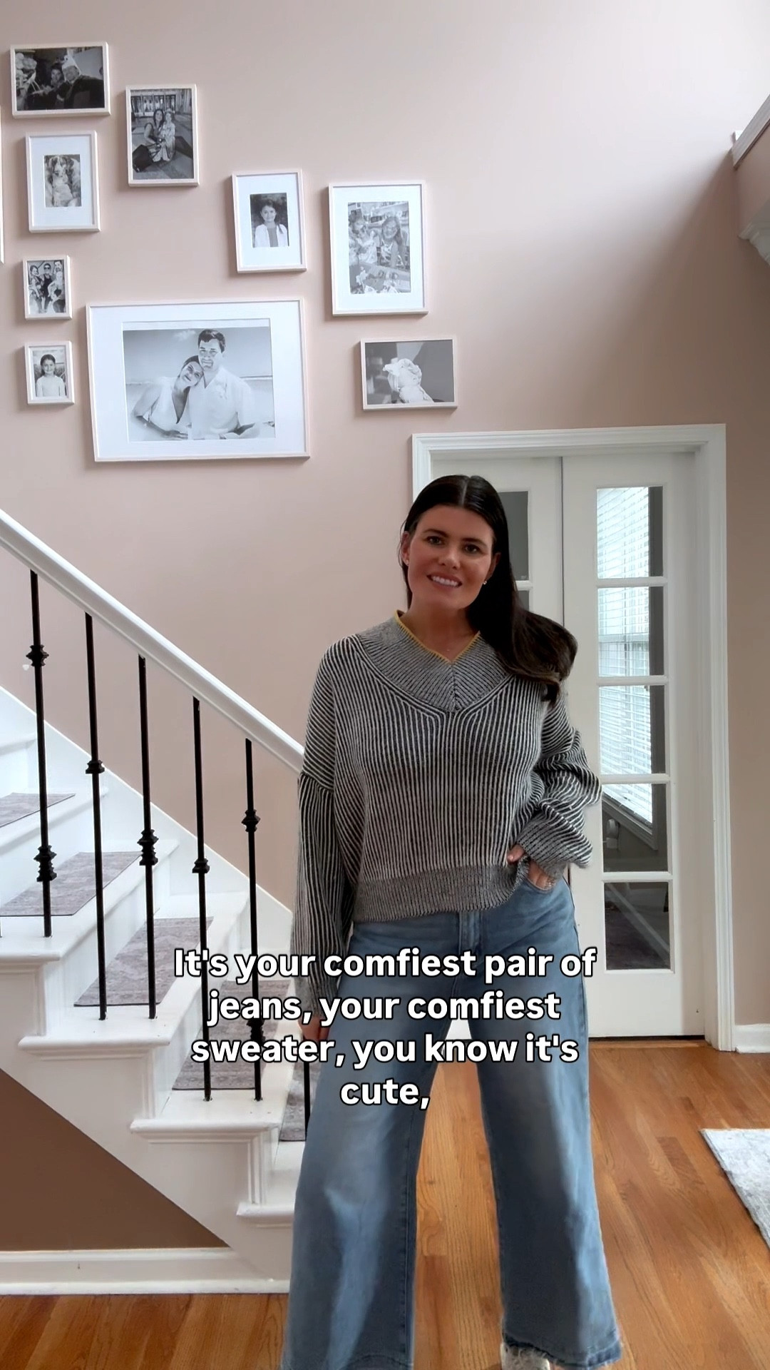 Can I say comfort one more time!? 
But this is mine. 💛
My comfiest jeans and the sweater I keep reaching for! 
Get 15% off my comfort sweater with code “SALAND15” 🌟 
Comment or DM “comfort” for links or find them on LTK! #comfortoutfit #amazonjeans #ltkfindsunder50 
#cupshe #cupshecrew 