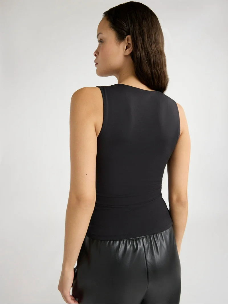 Scoop Women's Sleeveless Scoop Neck Contour Top, Sizes XS-XXL - Walmart.com | Walmart (US)