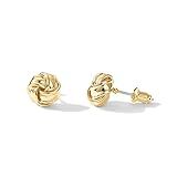 PAVOI 14K Gold Plated Sterling Silver Post Love Knot Stud Earrings | Gold Earrings for Women | Amazon (US)