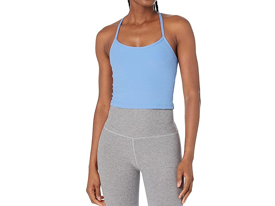 Beyond Yoga Spacedye Slim Racerback Cropped Tank Top (Flower Blue Heather) Women's Sleeveless | Zappos