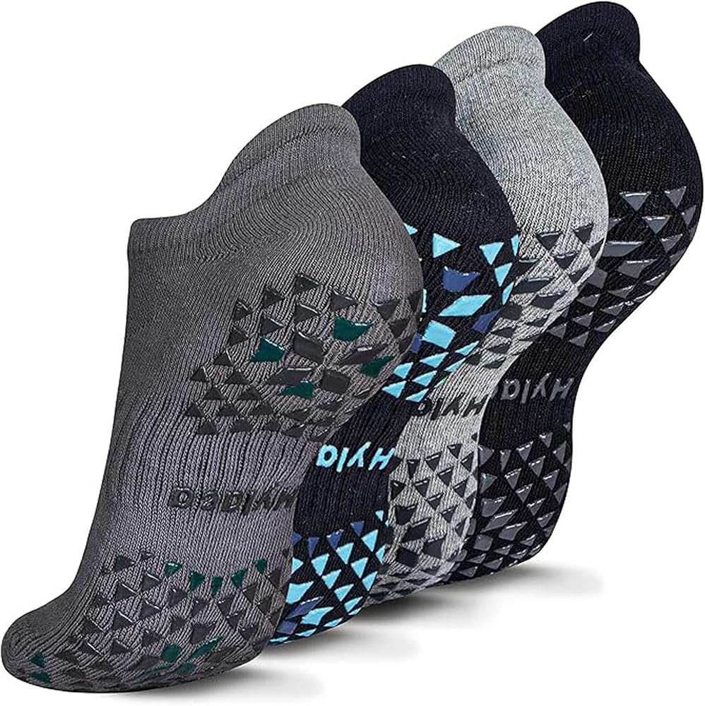Hylaea Unisex Non Slip Socks with Grip for Yoga, Hospital, Pilates, Barre | Ankle, Cushioned | Amazon (US)