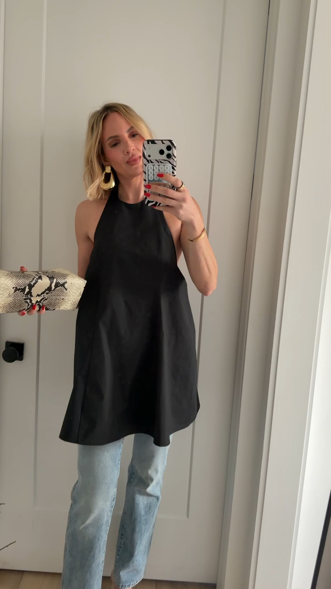 So my top is actually a dress but I wore it as a top☺️ wearing a small. Jean run tts. Shoes are from black suede 

#LTKootd #LTKTall #LTKOver40