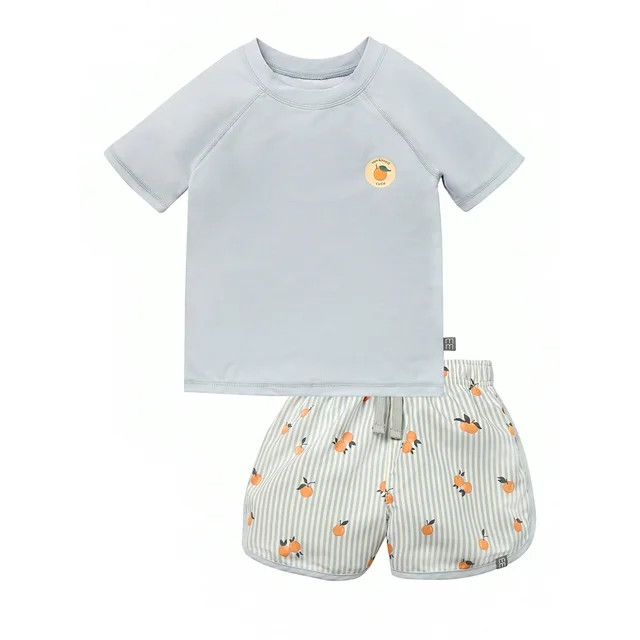 Modern Moments by Gerber Toddler Boy Short Sleeve Rash Guard and Trunk Set, 2-Piece, Sizes 12M - ... | Walmart (US)