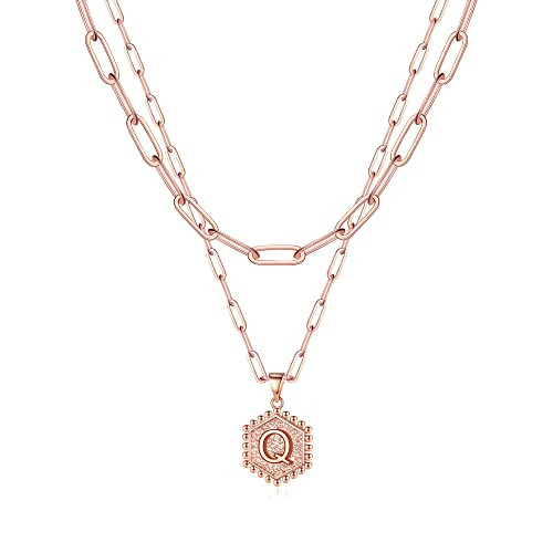 M MOOHAM Dainty Gold Necklace for Women - 14K Solid Gold Over Layering Necklaces for Women Cute H... | Amazon (US)