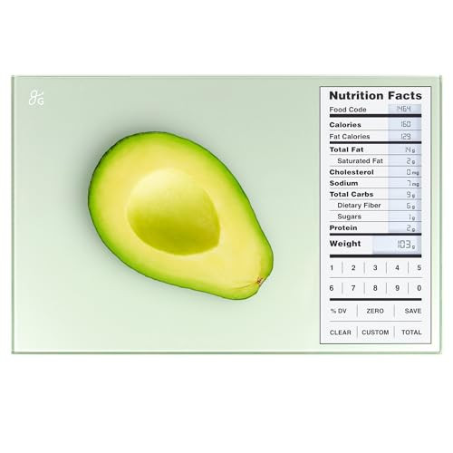 Nutrition Scale by Greater Goods, Food Grade Glass, Calorie Counting Scale, Meal Prep Scale, and Weight Loss Scale, Sage Green | Amazon (US)