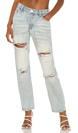 Kansas Blue Trashed Saints Boyfriend Jean in Kansas Blue | Revolve Clothing (Global)
