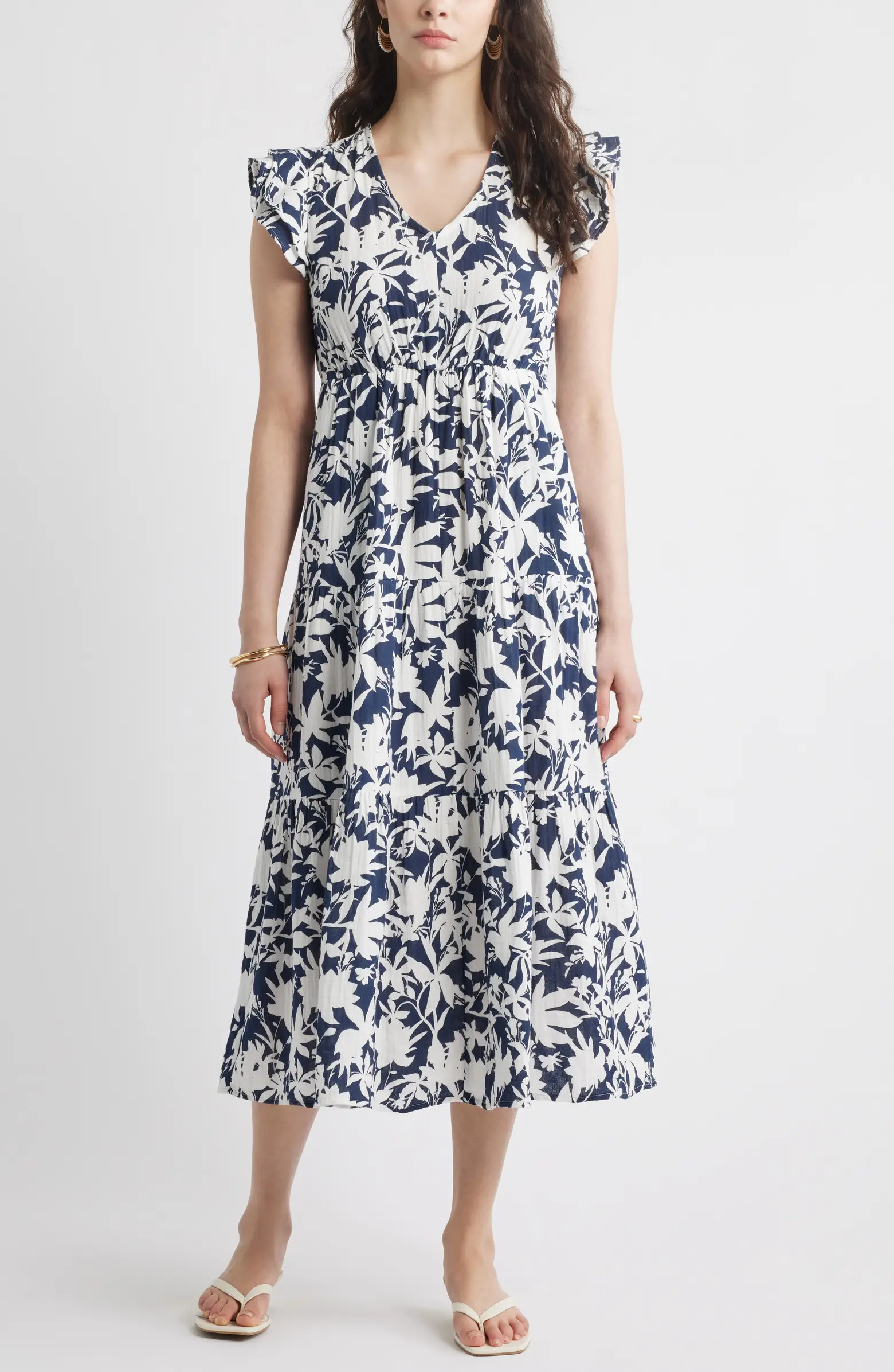 Caslon® V-Neck Ruffle Maxi Dress | Nordstrom | Nordstrom