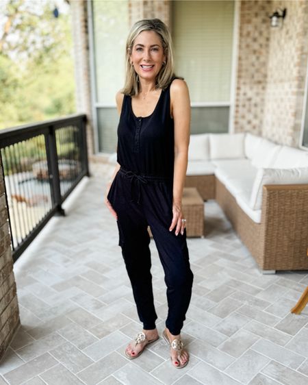 I’ve been keeping close to home this week, so it’s been all about comfy clothes while I’m working on the computer, and this best selling Henley cargo jumpsuit from @gibsonlook is a winner! 🥇 I like that it has some shape to it, so I’m not swimming in fabric, and the details like an elastic waist, functional buttons at the neckline and lots of pockets are great too. I’m wearing an XS and you can use code MARNIE10 to get it 10% off. I just added some simple gold accessories, including my oldest pair of sandals, the Tory Burch Miller sandals. Apparently they are in the center of a hot debate between the grown ups and Gen Z/Alpha. The younger generation has decreed my beloved Millers have gone the way of skinny jeans. Let’s get a conversation going-do you still wear your Miller sandals, and if not, what are you wearing instead? 

#summeroutfit #traveloutfit #jumpsuit #sandals #fashionover40 #fashionover50 #gibsonlook 

#LTKTravel #LTKOver40 #LTKShoeCrush
