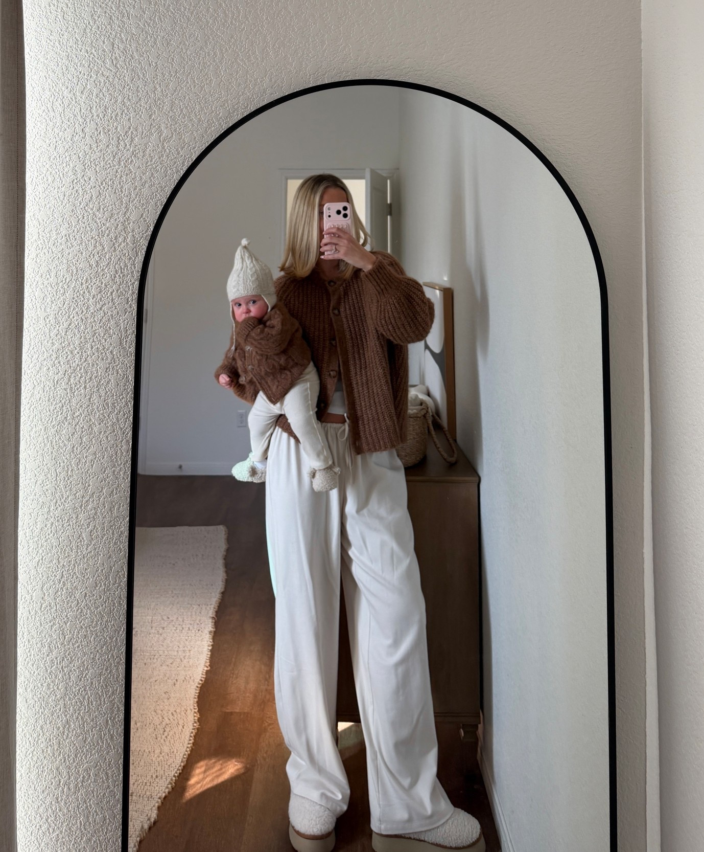 matching sezane sweaters with my mini bestie 