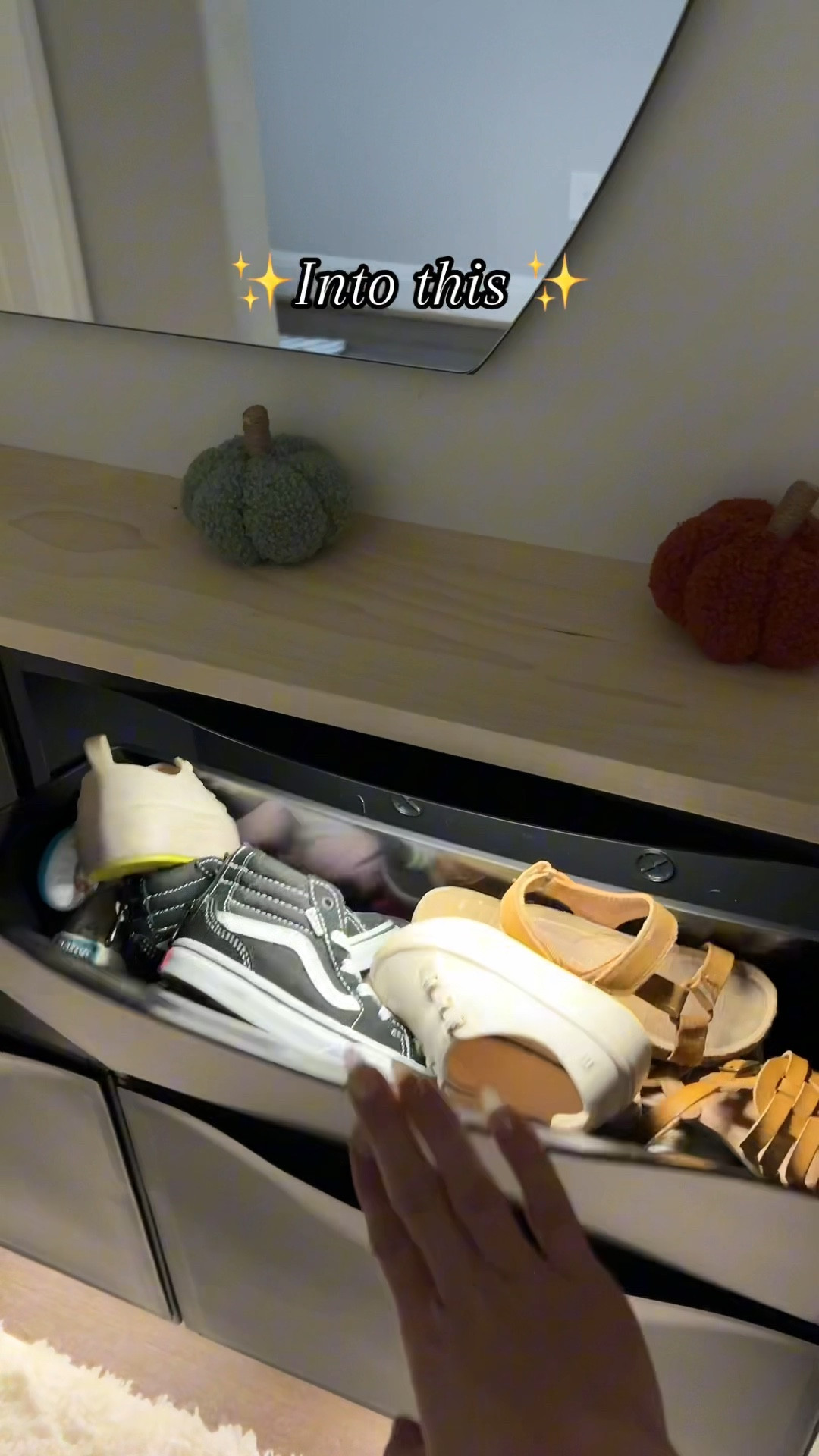 Our easy hall way shoe storage upgrade to maximize our space! 🖤

#LTKfamily #LTKVideo #LTKhome