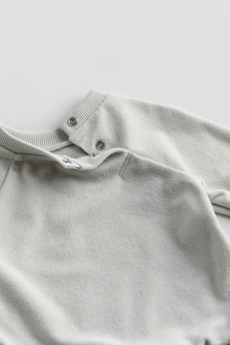 Terry Sweater - Light dusty green/Navet - Kids | H&M US | H&M (US + CA)