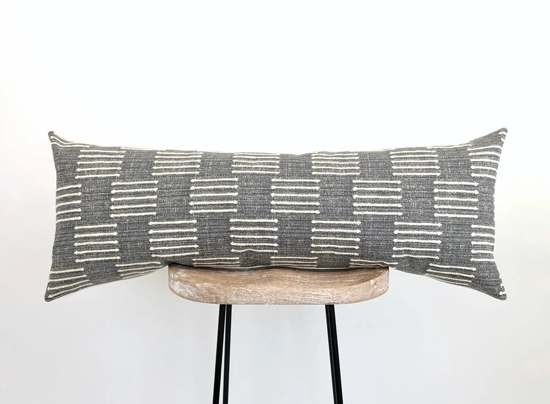 Long Queen King Lumbar Bed Pillow Cover 12x48 14x48 Large - Etsy | Etsy (US)