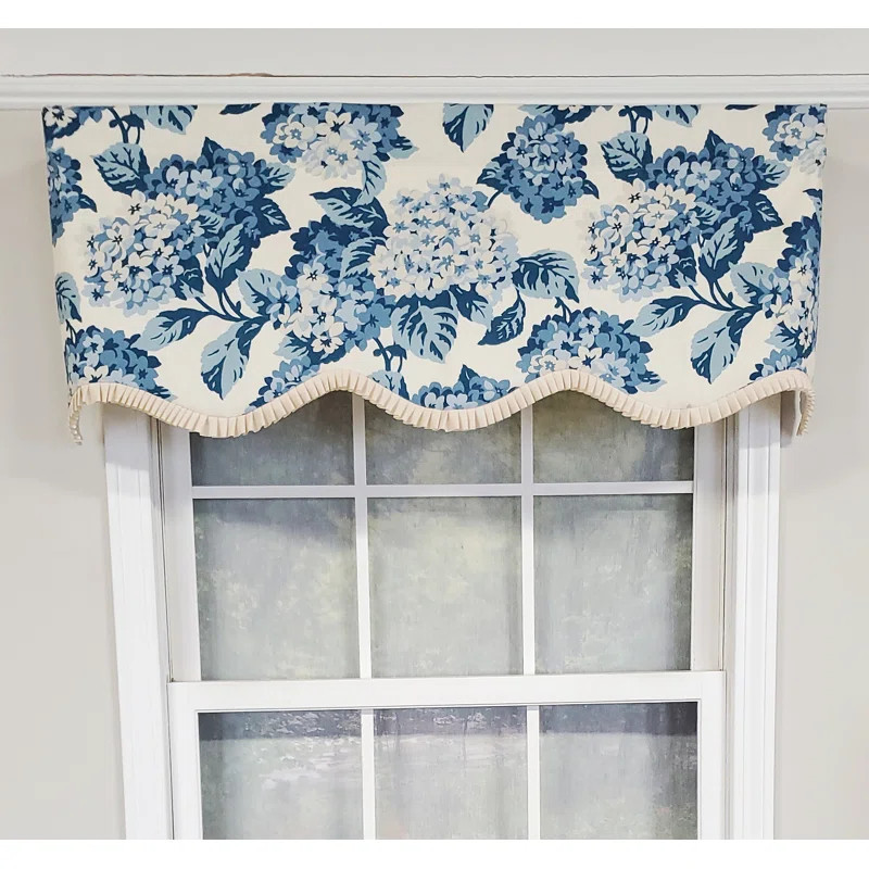 Summerwind Provance Floral Scalloped Window Valance | Wayfair North America