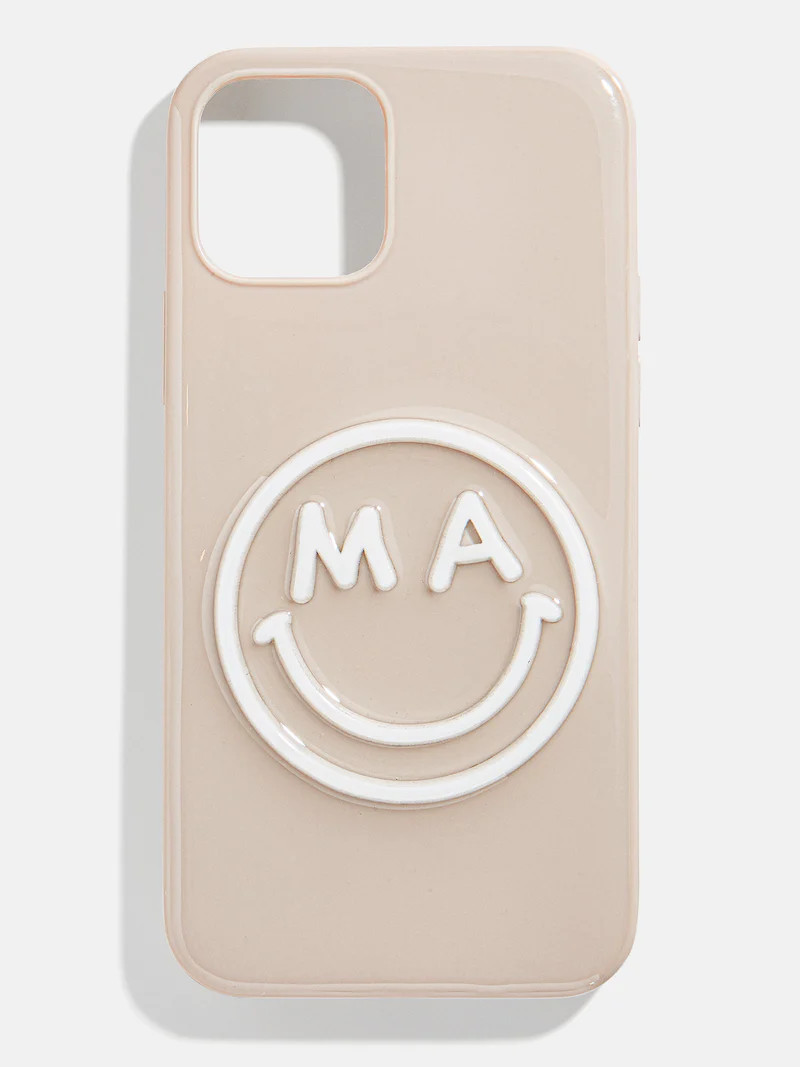All Smiles Custom iPhone Case - Tan/White | BaubleBar (US)