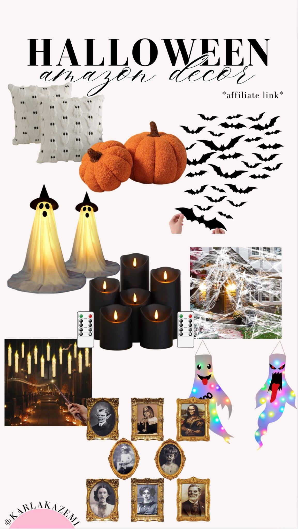 Last minute Amazon Halloween decor! Get in the spirit With these home finds! Perfect outdoor and indoor decorations👻🎃


Found it in Amazon, Amazon home, Halloween, Halloween decor, Halloween decorations, bats, ghost pillows, pillows, pumpkin pillows, frameless candles, Harris potter candles, outdoor decor.

#LTKParties #LTKHalloween #LTKHome