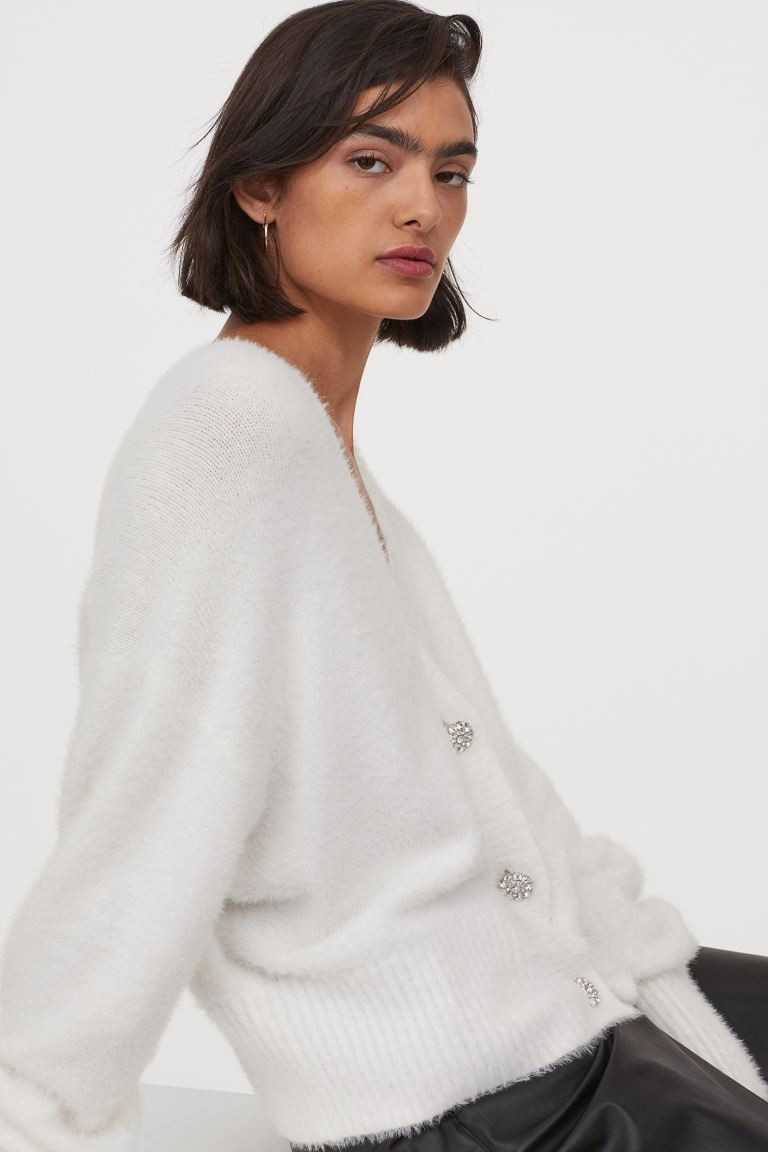Rhinestone-button Cardigan | H&M (US + CA)