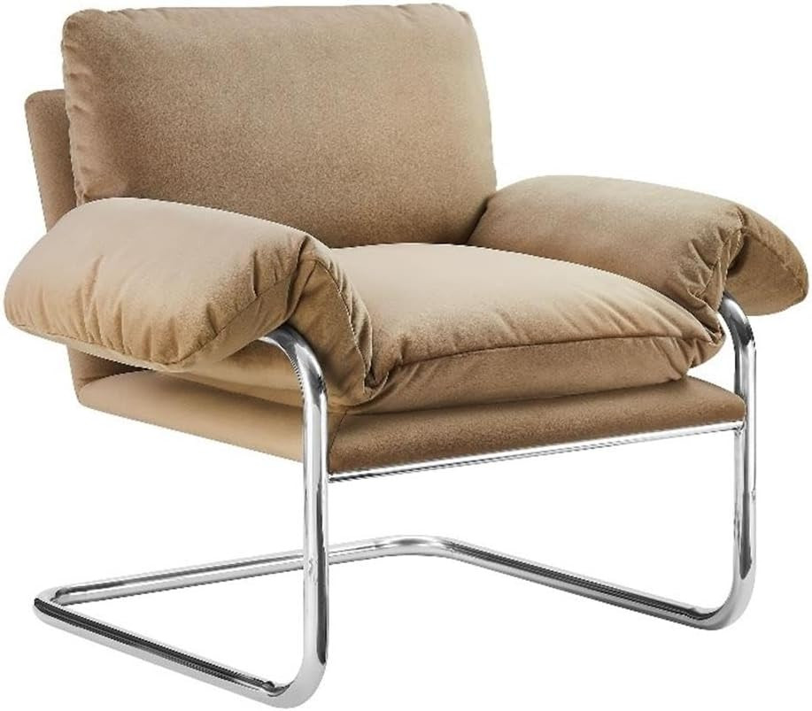 Modway Ansel Performance Velvet Accent Chair in Taupe - Stain-Resistant Velvet Lounge Chair for L... | Amazon (US)