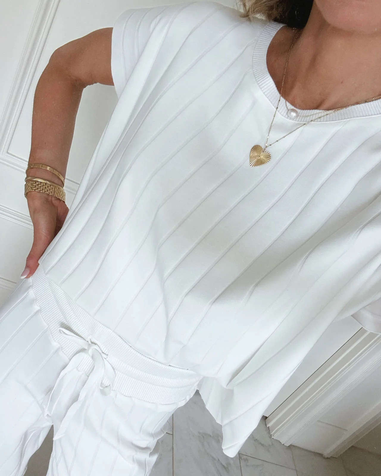 Splendid - Splendid x @Cellajaneblog Wide Rib Top - White | Splendid