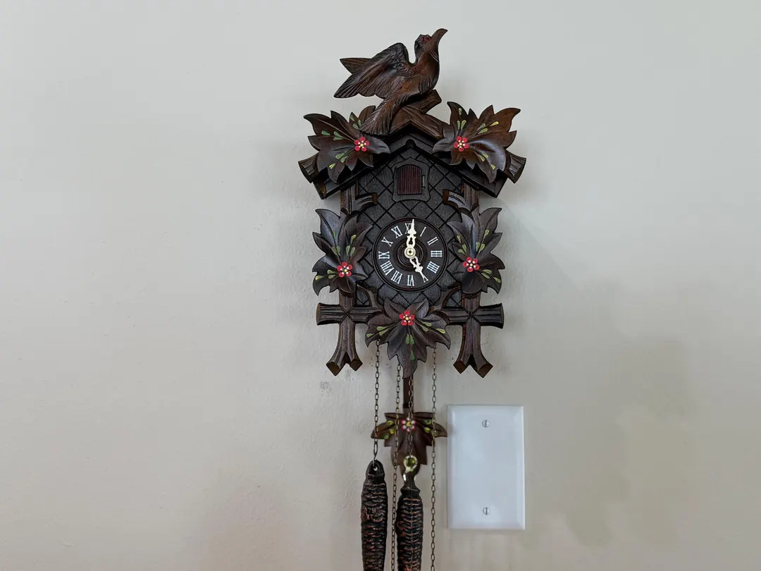 Restored Vintage German Cuckoo Clock, Carved Pheasant, 1-Day Mechanical Black Forest Clock | Etsy (Global)