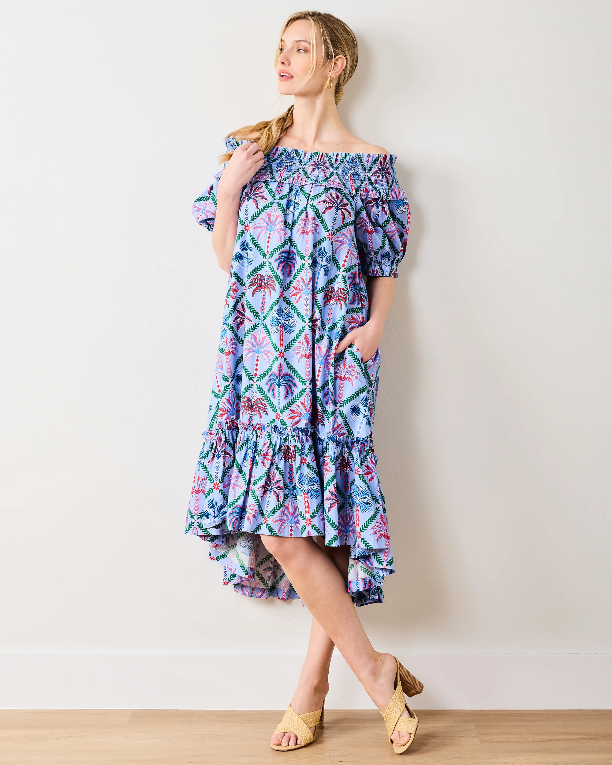 Palm Tree Paradise - Ximena Dress - Lilac Escape | Printfresh