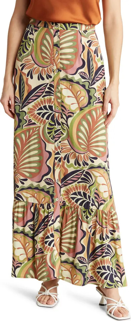 Paisley Button Front Maxi Skirt | Nordstrom Rack