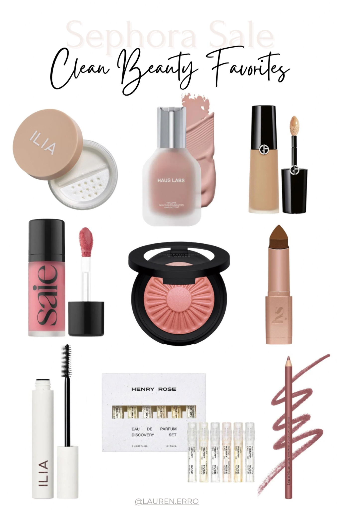 Sephora sale! My favorite clean beauty picks!
.
.
.
Ilia, haus labs, Armani, saie, bareminerals, LYS, Henry rose, makeup, perfume, cosmetics, clean, non toxic 

#LTKbeauty #LTKGiftGuide #LTKsalealert